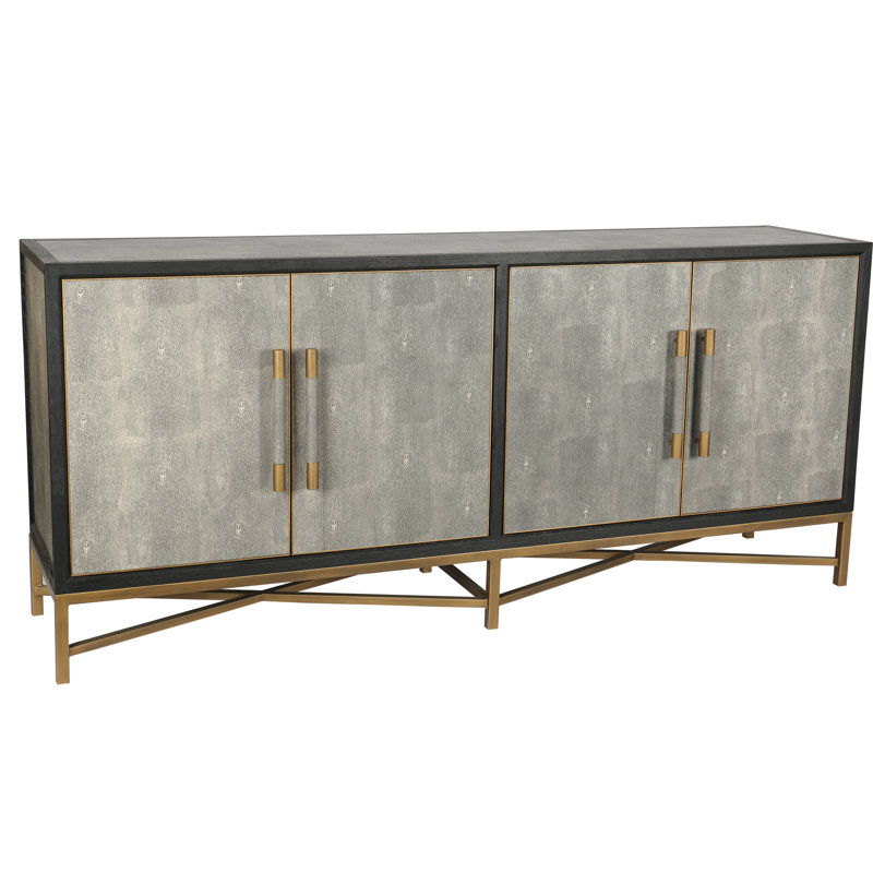 Buffet en bois Meera, Gris