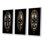 «Ethnical Traditional African Mask II», 3 pièces sur toile
