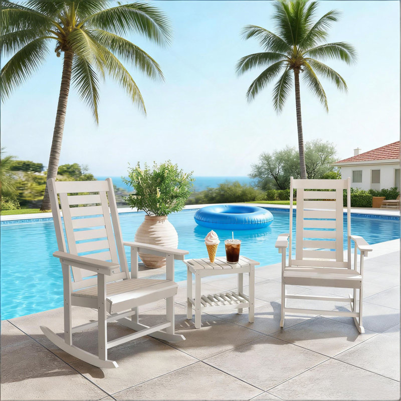 Ensemble de chaises berçantes d'extérieur, 2 pièces