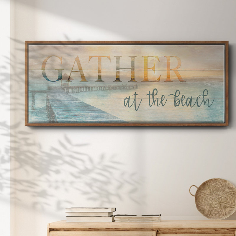 «Gather at», toile encadrée, H 20 po x l 50 po