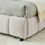Très grande base de lit tapissier en chenille avec tête de lit, base solide, tiroir de rangement, beige-44010177-44010180