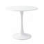Table de salle à manger ronde, table d'appoint blanche moderne de 31,5 pouces, table de loisirs ovale polyvalente pour la cuisine, la salle à manger et le salon-533094147