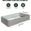 Lit de jardin en métal 6 pi 3 po x 1 pi, gris - Jardinière d'extérieur pour plantes, légumes et plantes-725780888-725780886