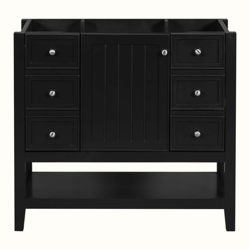 Base de meuble-lavabo simple 35,5 po seulement, Black