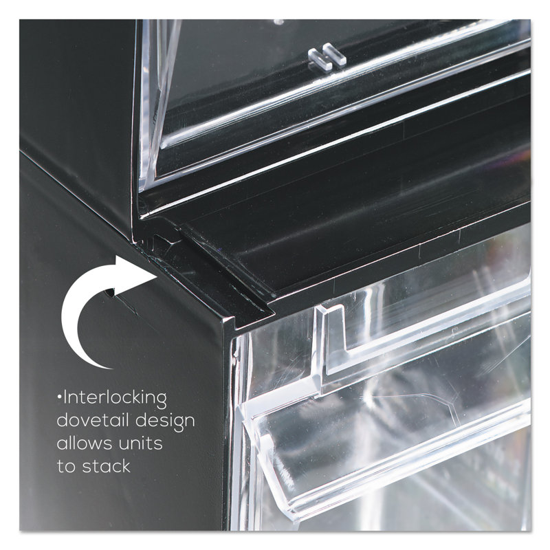 Deflect-O Corporation Deflect-o® Tilt Bin™ Horizontal Interlocking Stora Plastic Bin