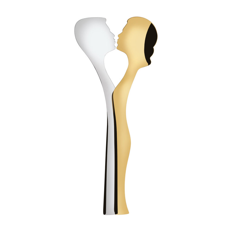 Abbraccio Stainless Steel Salad Servers, Silver/Gold