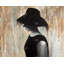 «Audrey Hepburn Big Hat», art mural encadré-1098734459