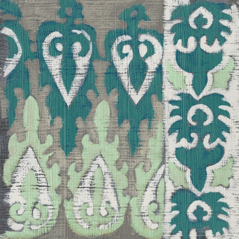 Tapisserie bleu sarcelle II, H 36 po x l 36 po x P 1,25 po
