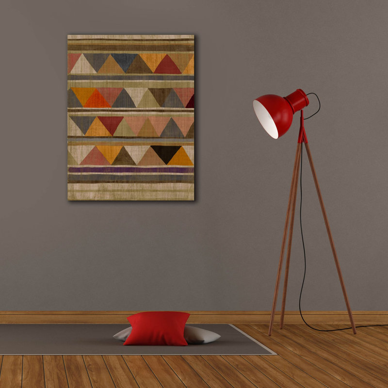 «Multicolored Tapisserie 1» par Chariklia Zarris, art mural sur toile, H 34 po x l 26 po x P 1,5 po
