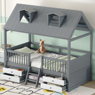 Structure de lit simple en bois
