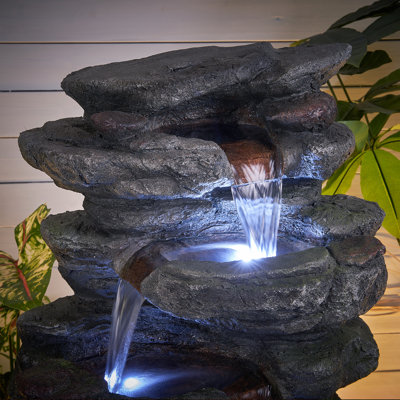 Doreon Weather Resistant Cascade Fountain with Light