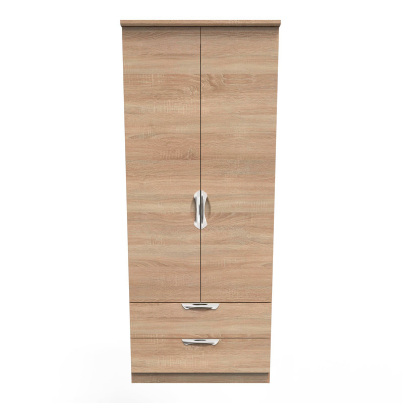 Bhodhini Manufactured Wood Wardrobe, Bardolino Oak