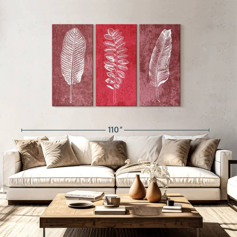 Harnek Leaf Imprints, 48" H x 74" W