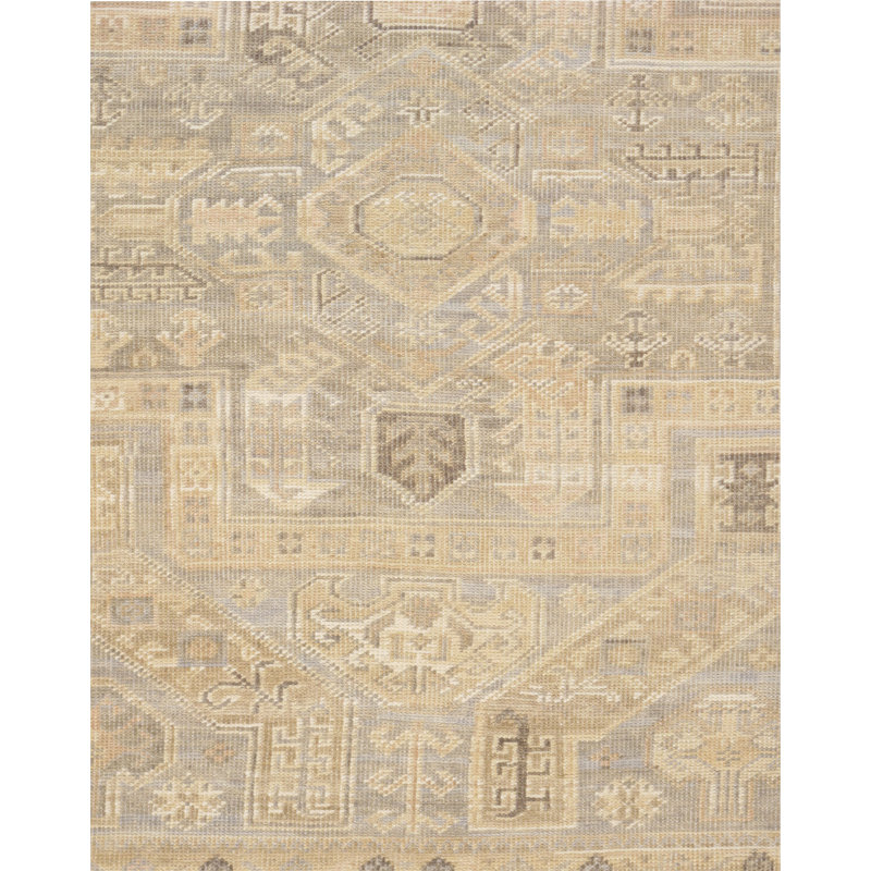 Tribal Hand-Knotted L. Blue Wool Area Rug