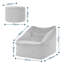 Bean Bag Bazaar Natalia Velvet Armchair Bean Bag and Round Footstool-96215281