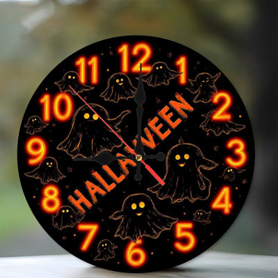 Halloween Clock With Ghosts