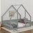 Amarionna Wood House-Shaped Floor Bed with Fence, Guardrails-1277471101-1277471102