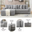 Canapé en flanelle 111,4 po beige-1477127814