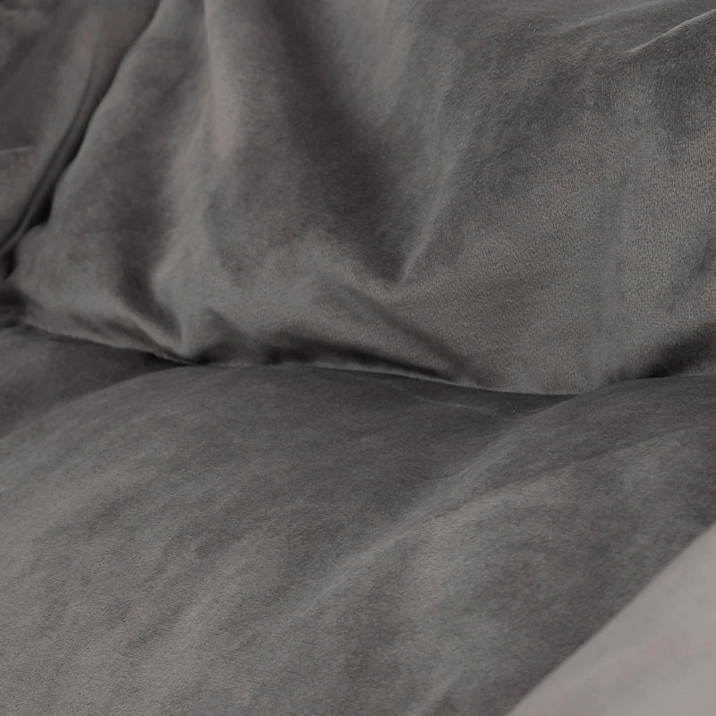 Natalia Velvet Armchair Bean Bag, Charcoal Grey