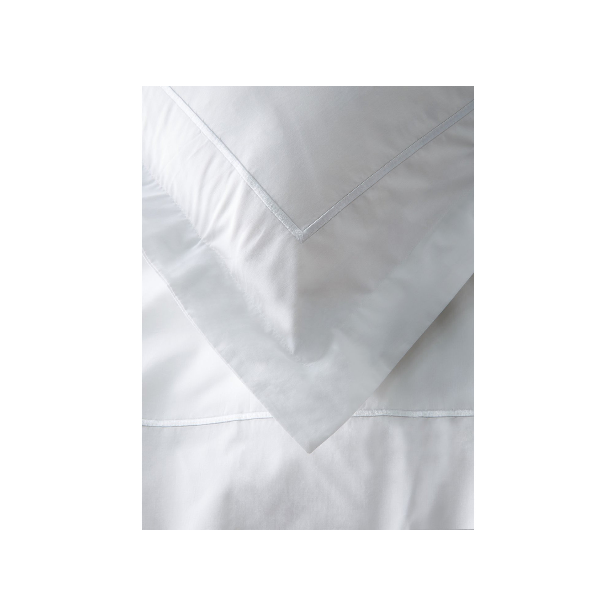 Benin Percale Duvet Cover Set, White, Twin Duvet Cover + 1 Sham