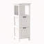 Armoire de rangement pour salle de bain avec 2 tiroirs et 1 tablette