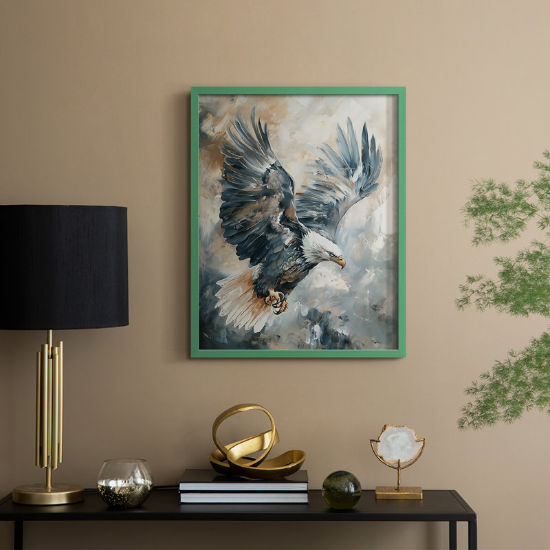 ANIMALS Series CXVII - reproduction encadrée de qualité supérieure - prête à être accrochée - aucun clou requis, Vert