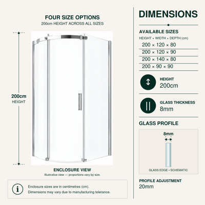  Semi-Frameless Shower Enclosure