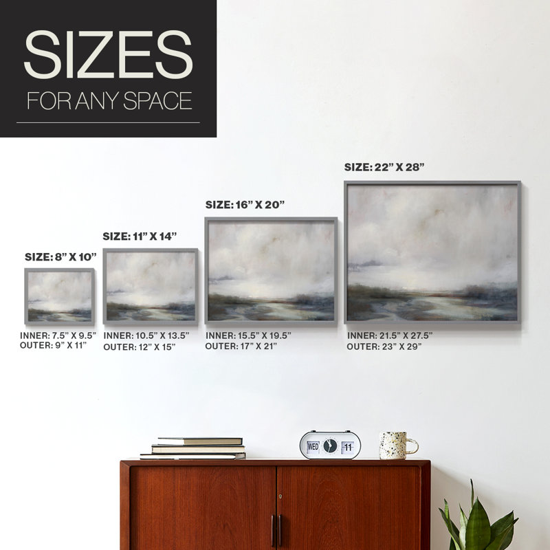 Light Effects VII V1 -Framed Print - Restickable, Grey, 22" H x 28" W