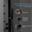 Dual 3-In-1 4-Jet Rainfall Shower Panel System With Rainfall Shower Head,Shelf In Matte Black