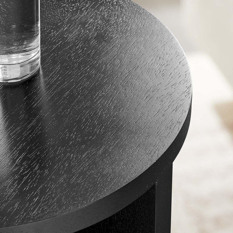 Modway Silas Solid Wood End Table, Black