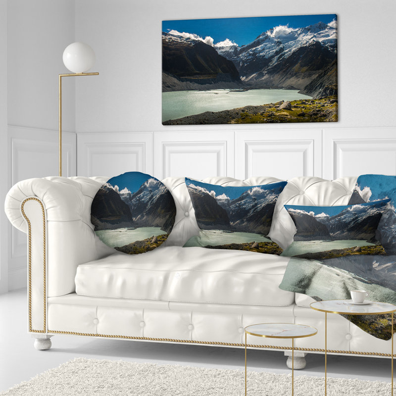 Housse et insert de coussin rectangulaire Frosty Mountains, Rectangle 12" x 20"