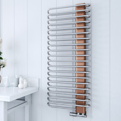 Michelle Heated Towel Rail in Two Tones