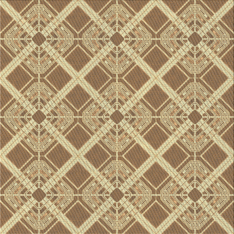 Tapis zone beige à motifs, Carré 5 pi