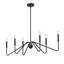 Luminaire suspendu de style bougie en bronze brossé à 6 lumières Roin-1188513226