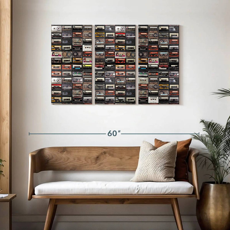 Abarca Audio Cassettes Collection, 28" H x 45" W
