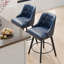 Élégant tabouret de bar pivotant à 360 ° en similicuir au design élégant avec coussin moelleux et structure robuste-5207437-5207434