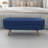 Ottoman Oval Storage Bench,Rubber Wood Legs(43.5"X16"X16")