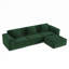 Canapé-lit modulaire en velours côtelé souple avec repose-pieds pour un confort et une polyvalence ultimes-116723679