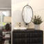 Miroir mural pivotant en métal noir 15 po x 7 po x 29 po-977024471