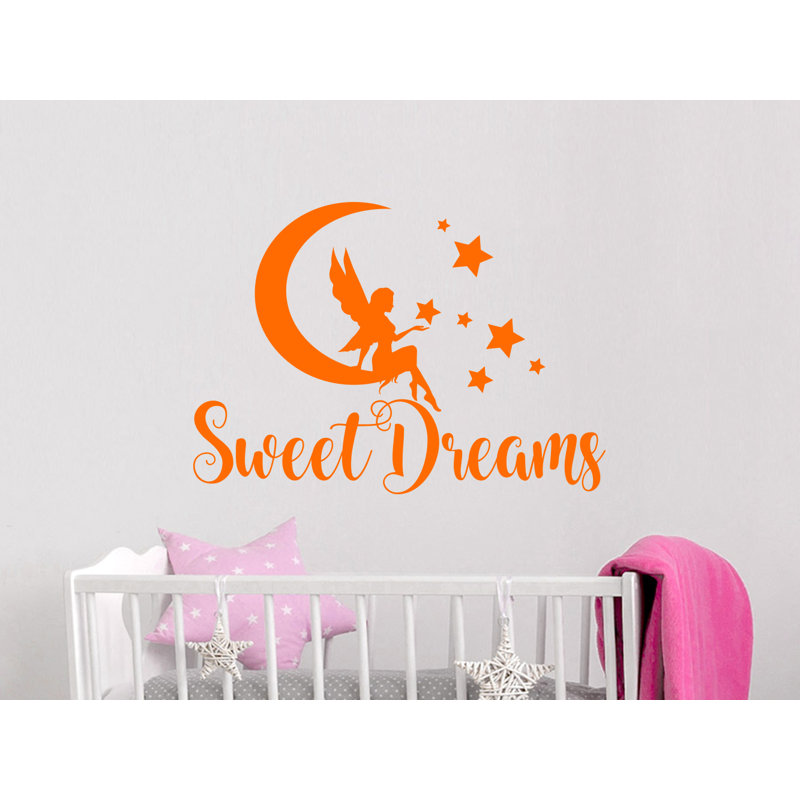 Décalcomanie murale lune rêves, Orange
