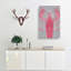 The Pink Lobster in Abstract - Wrapped Canvas-55303573