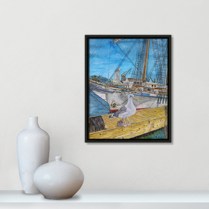 Impression de mouette par Mike Ragan pour , Espresso, H 15,5 po x l 12,5 po