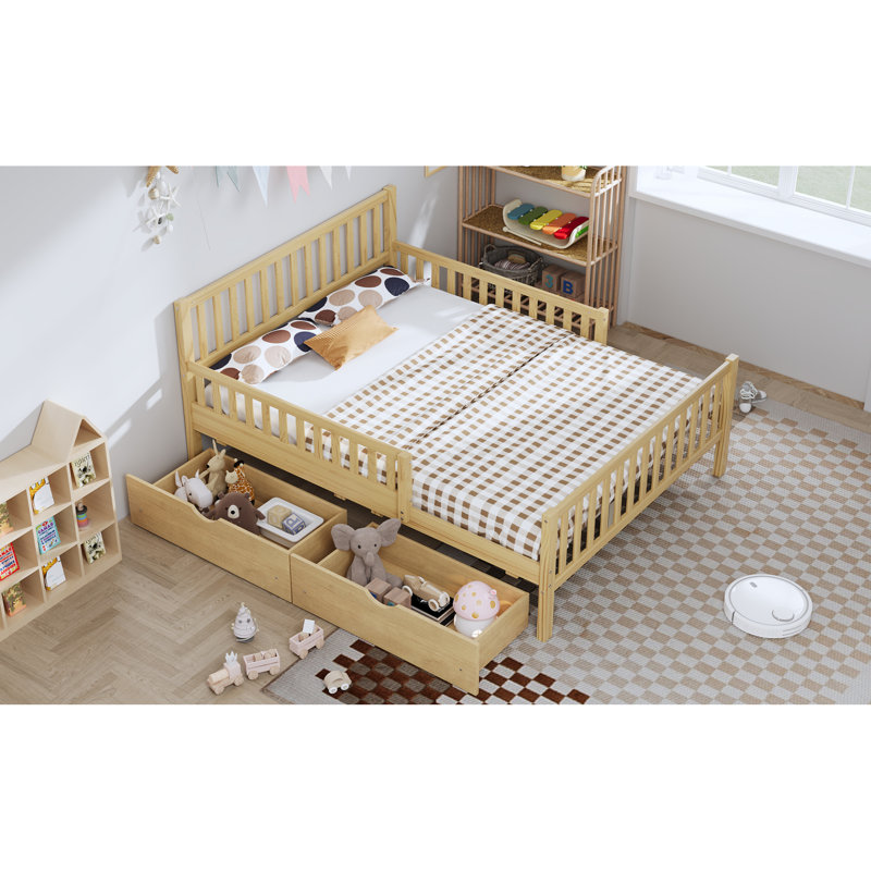 Lits plateforme en bois pleine grandeur peu encombrants avec rangement pour la maison moderne