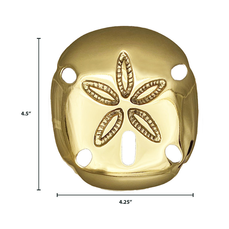Heurtoir de porte Sand Dollar, Laiton