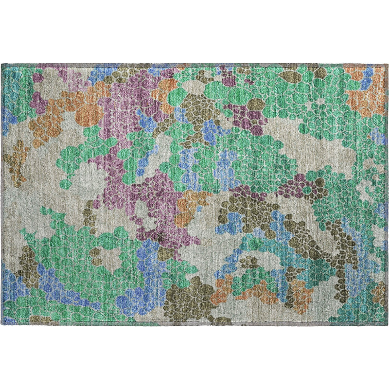 Premium Machine Washable Mayfield AMF1906 Geometric Rug, Rectangle 1'8" x 2'6"