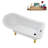 58" Streamlin Clawfoot Tub,Tray,Drain, Clawfeet-101628929-102219862