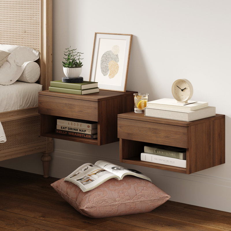  Beacon Rustic Nightstand, Brown
