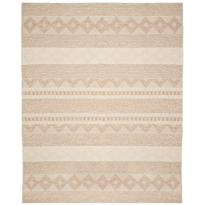 Winchester Geometric Hand-Woven Flatweave Wool/Cotton Beige/Ivory Area Rug