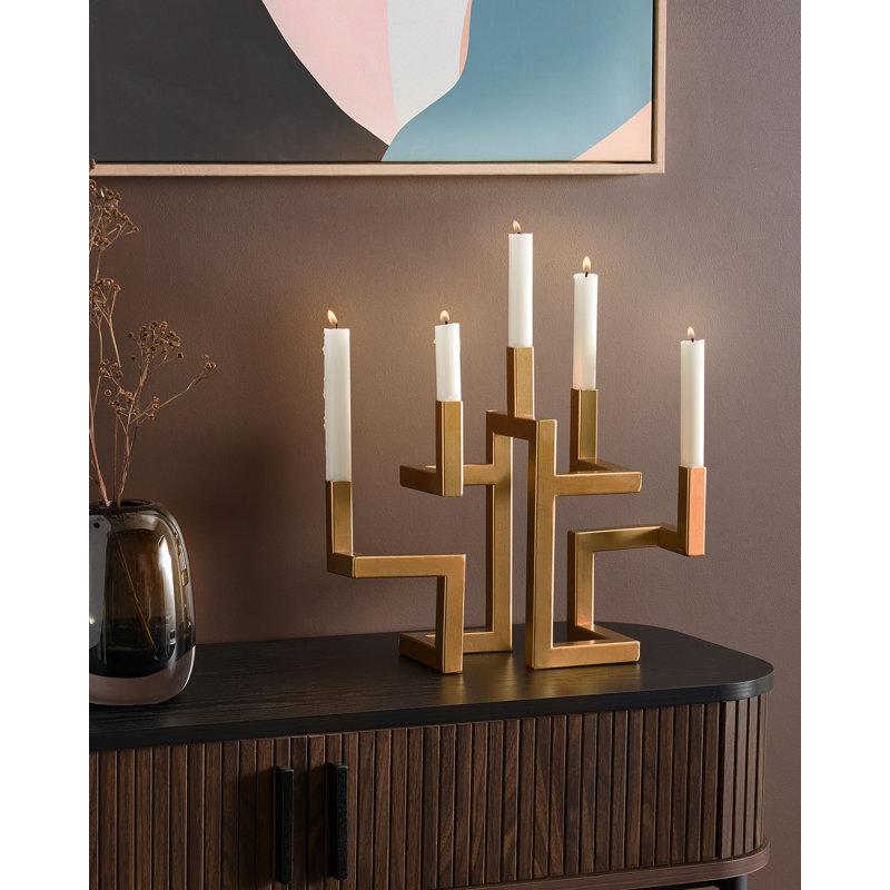 RAPOSO Metal Tabletop Candelabra