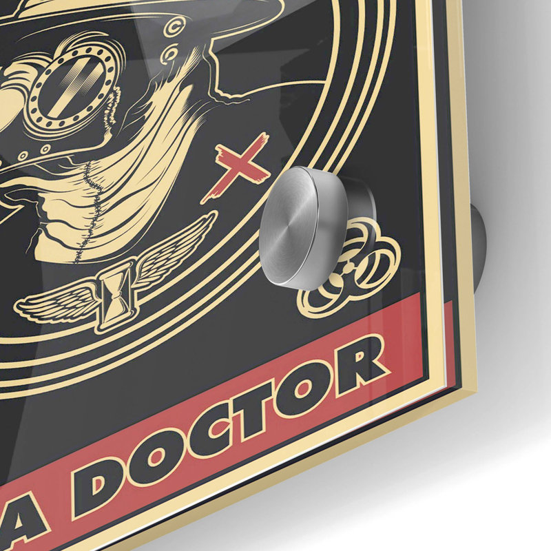 «Doctor», art mural en verre acrylique, H 36 po x l 24 po x P 0,2 po